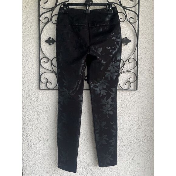 Soft Surroundings Ponte Twilight Floral Leggings - Size XS - Black - Picture 4 of 8
